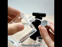 Espray de niebla de vidrio 30 ml Botella de perfume negro de lujo de 50 ml