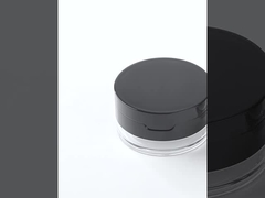 20g de plástico transparente de baja potencia de acabado de potencia cosmética Jar con tapa de espejo